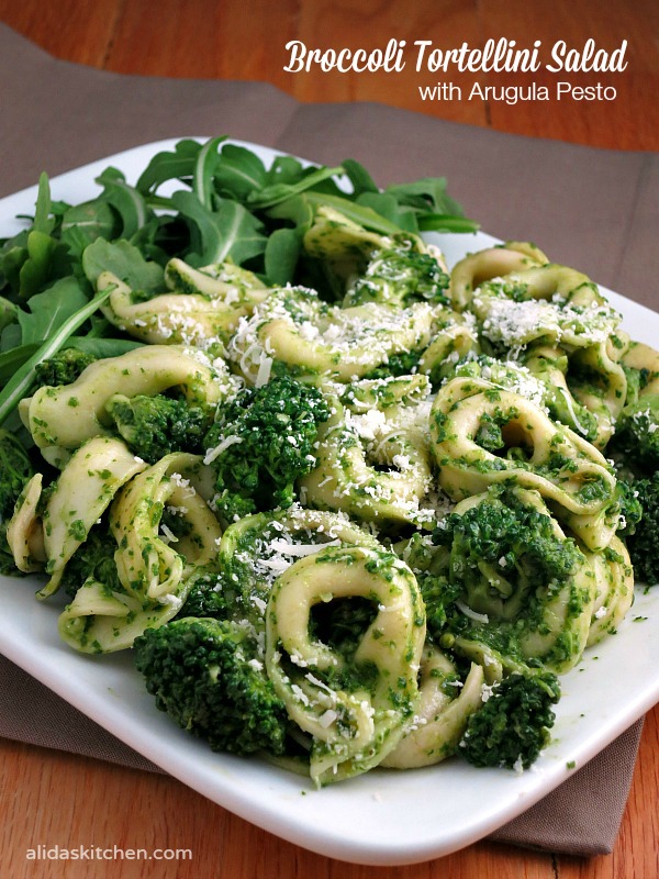 broccoli tortellini salad with arugula pesto #weekdaysupper