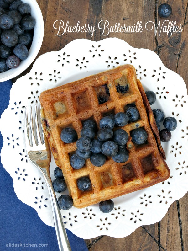 blueberry buttermilk waffles #sundaysupper